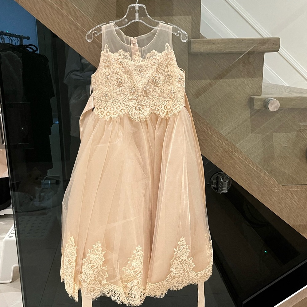 Kid's Dream Ivory Dress with Sparkling Accents
